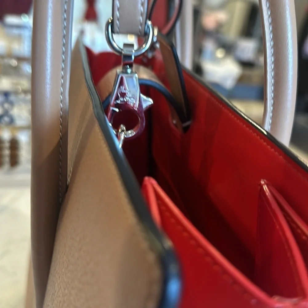 Christian Louboutin red 2 way satchel/crossbody bag